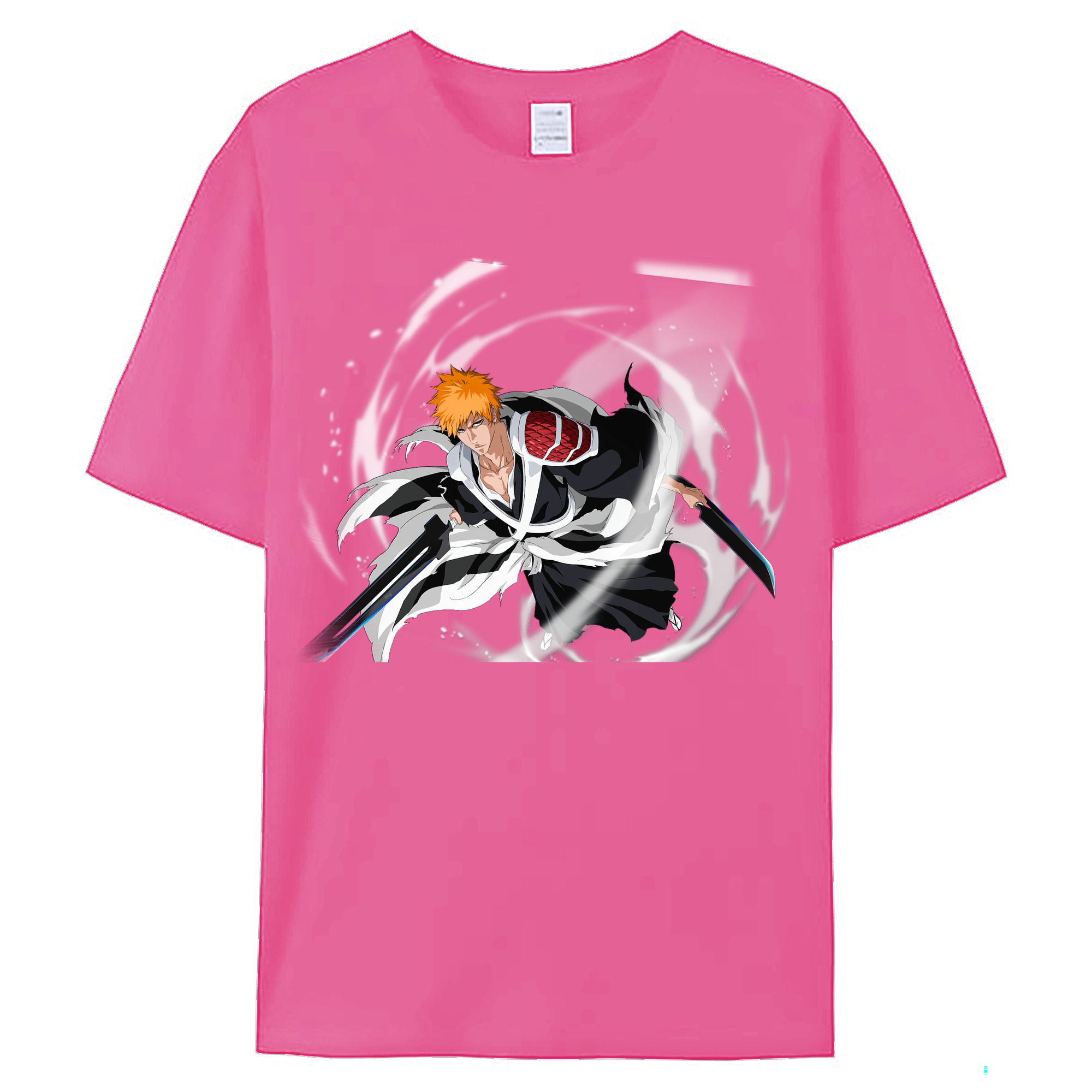 （画像用） ブリーチ 黒崎一護（くろさき いちご）BLEACH Kurosaki Ichigo レディースカジュアルプリントTシャツ（綿100％）